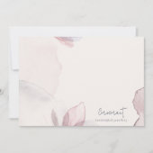 クラスイエレガント抽象芸術赤面水彩フローラ ノートカード (正面)