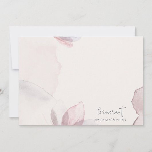 クラスイエレガント抽象芸術赤面水彩フローラ ノートカード (正面)