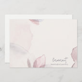 クラスイエレガント抽象芸術赤面水彩フローラ ノートカード (正面/裏面)