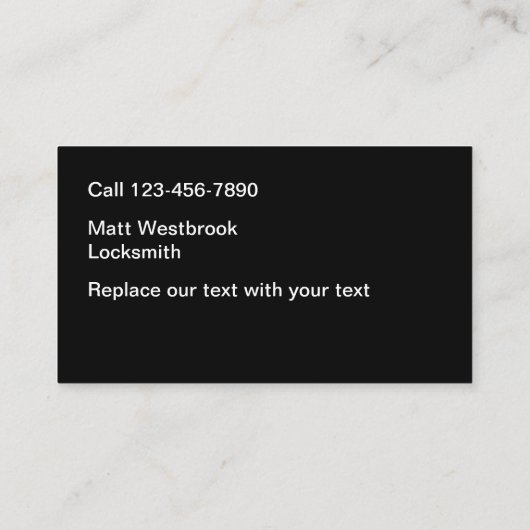 クラスイクールロックスミスハウス鍵テーマ 名刺 (裏面)