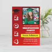 クラスイヤーレッド卒業パーティー招待状 招待状 (スタンド正面)