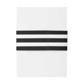 クラスイ金ゴールドフレームストライプ白黒結婚の 招待状ベリーバンド (裏面例)