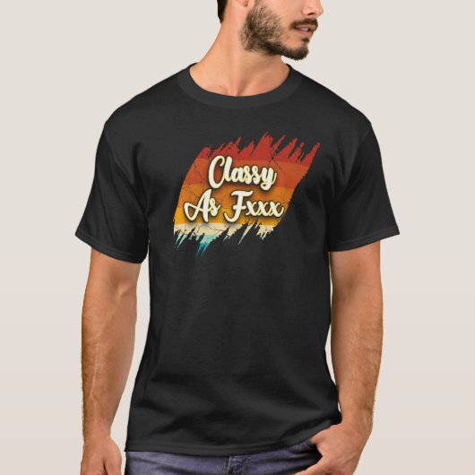 クラスイFおもしろいレトロオキシモロン Tシャツ (正面)