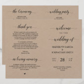 クラスエレガントの式結婚折り畳みプログラム (正面/裏面)