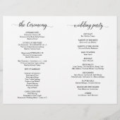 クラスエレガントの式結婚折り畳みプログラム (裏面)