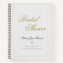 クラスエレガントアイボリーフレームブライダルシャワーギフトリスト