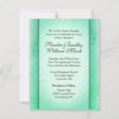 クラスエレガントグリーン結婚式招待状 招待状 (正面)