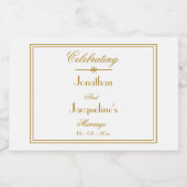 クラスエレガント結婚式の引き出物名スクリプトミニ リキュールボトルラベル (シングルラベル)