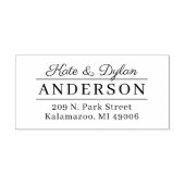 クラスカップルエレガントモノグラム差出人住所 セルフインキングスタンプ (デザイン)