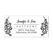 クラスカップルエレガントモノグラム差出人住所 セルフインキングスタンプ (デザイン)