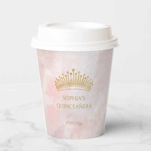 クラスクラウンピンクキンセアニェラカスタム 紙コップ (正面)