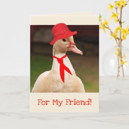 クラスグースフレンド誕生日 カード (黄色い花)