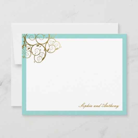 クラスゴールデンエレガントらせん状シッ結婚クの写真 サンキューカード (正面)