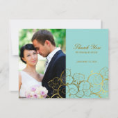 クラスゴールデンエレガントらせん状シッ結婚クの写真 サンキューカード (裏面)