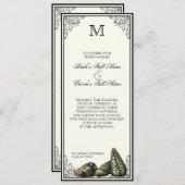 クラスシェルブラック&クリーム – 結婚式招待状 招待状 (正面/裏面)