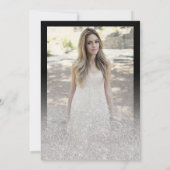 クラスシルバーブラックグリッターフォトスイート16 招待状 (裏面)