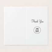 クラスシンプルの予算ロゴテンプレートサンキューカード (外部フラット)