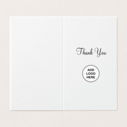 クラスシンプルの予算ロゴテンプレートサンキューカード (外部フラット)