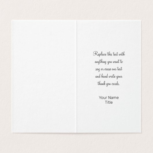 クラスシンプルの予算ロゴテンプレートサンキューカード (内部フラット)