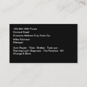 クラスシンプルの車の修理サービス 名刺 (裏面)