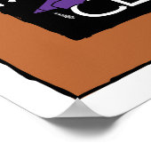 クラスシンボルや象徴の初日 – パープル ポスター (角)