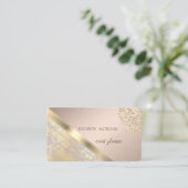 クラスジオメモダントリ、抽象芸術フェイク金ゴールド 名刺 (スタンド正面)