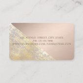 クラスジオメモダントリ、抽象芸術フェイク金ゴールド 名刺 (裏面)