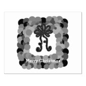 クラススクエアクリスマスリース ラバースタンプ (インプリント)