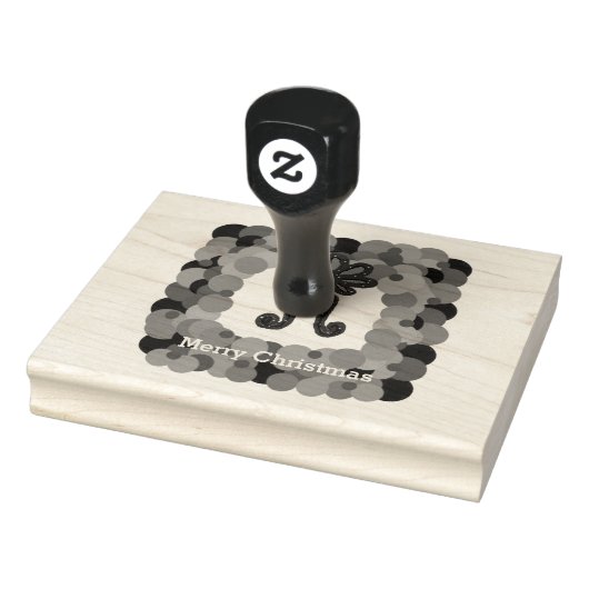 クラススクエアクリスマスリース ラバースタンプ (スタンプ)