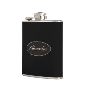 クラススクエレガントリプト名前をカスタムするパーソナライズされた フラスク (左)