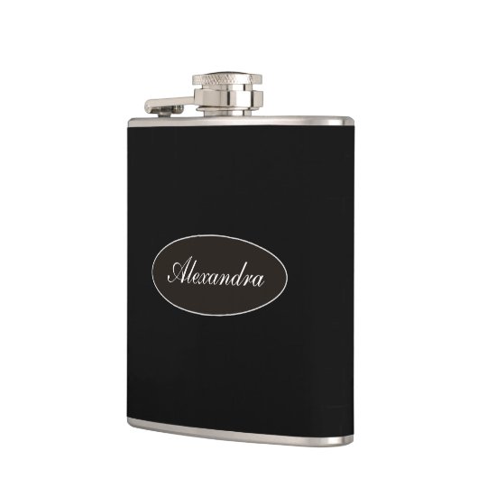 クラススクエレガントリプト名前をカスタムするパーソナライズされた フラスク (左)