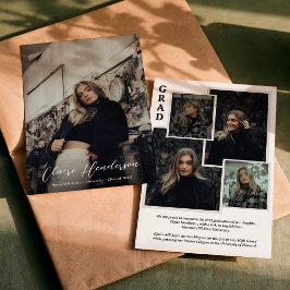 クラススクリプトオーバーレイフォトコラージュ卒業 案内状