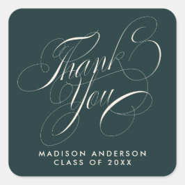 クラススクリプトグラードパーティーありがとう封筒用シール スクエアシール