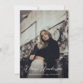 クラススクリプトフォトコラージュQRコードの卒業 案内状 (正面)