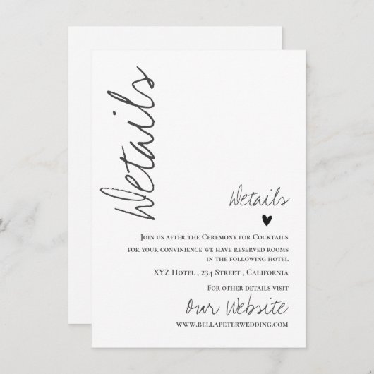 クラススクリプト結婚の詳細エンクロージャカード エンクロージャーカード (正面/裏面)