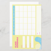 クラススケジュール (正面/裏面)