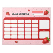 クラススケジュール ノートパッド (正面)
