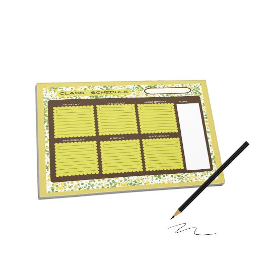 クラススケジュール ノートパッド