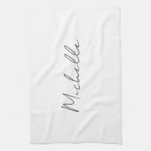 クラスススタイリッシュクリプト名前の追加 キッチンタオル (縦)