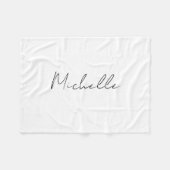 クラスススタイリッシュクリプト名前の追加 フリースブランケット (正面(横))