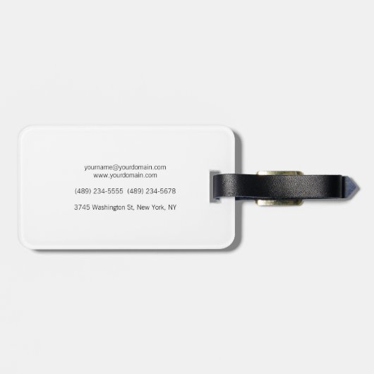 クラスススタイリッシュクリプト名前の追加 ラゲッジタグ (裏面横)