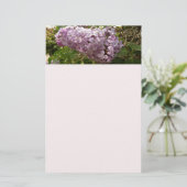 クラスタの薄紫花の春フローラ 便箋 (スタンド正面)