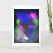 クラスタの青いグリーティングカード カード (裏面)