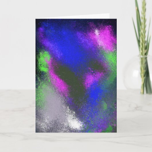 クラスタの青いグリーティングカード カード (正面)