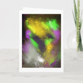 クラスタの黄色いグリーティングカード カード (裏面)