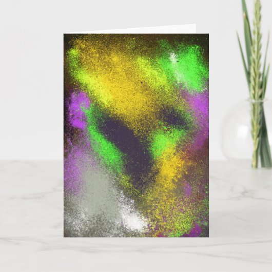 クラスタの黄色いグリーティングカード カード (正面)