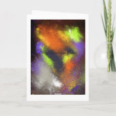 クラスタオレンジ色のグリーティングカード カード (裏面)