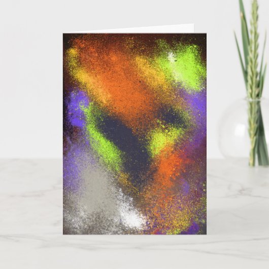 クラスタオレンジ色のグリーティングカード カード (正面)