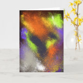 クラスタオレンジ色のグリーティングカード カード (黄色い花)