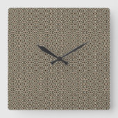 クラスタンと黒の異常な織り混ぜパターン スクエア壁時計 (正面)